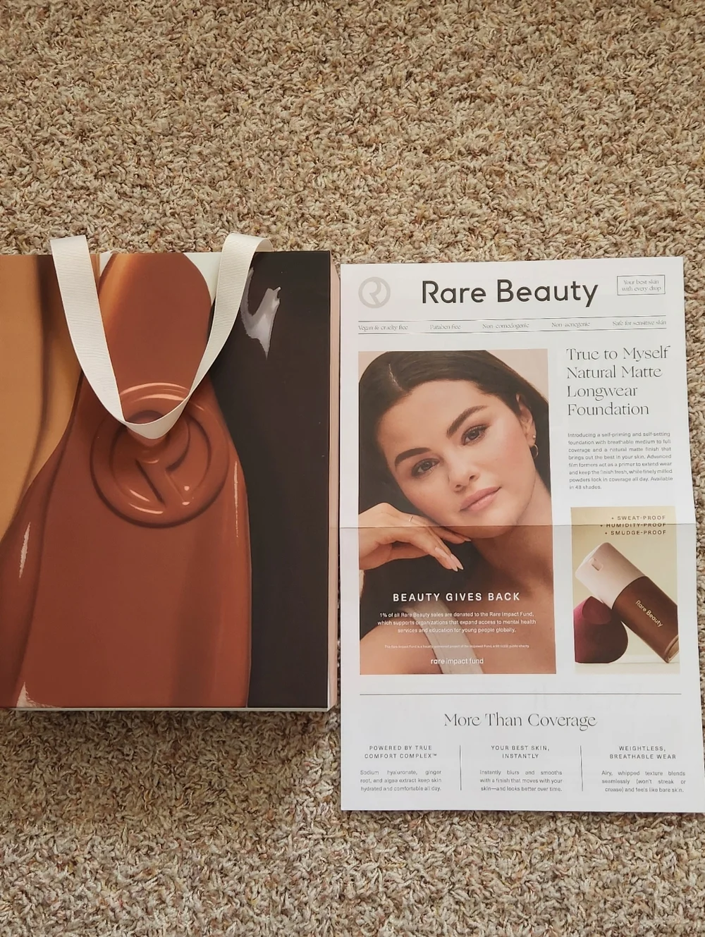 Sephora Rare Beauty Foundation & Brush Set - Brown, Cream, White